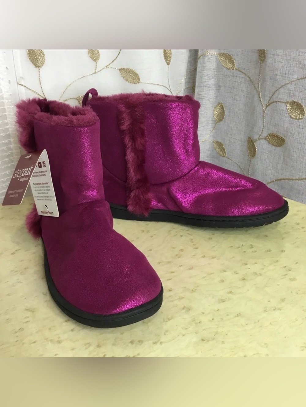 Dearfoams Stepout Slippers House Shoe Ankle Booties